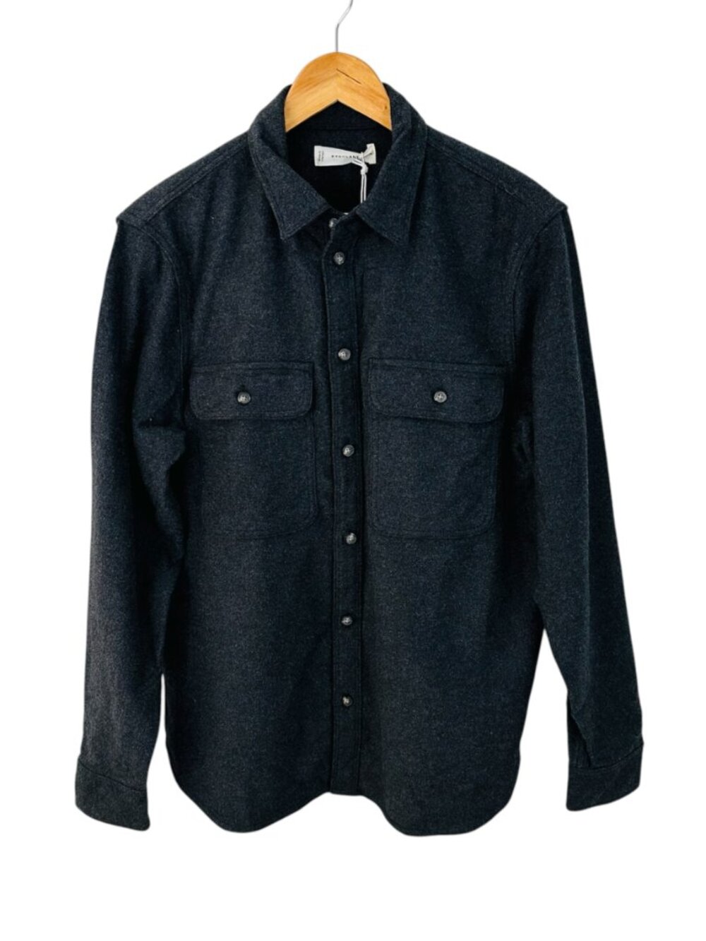 Everlane Men's Size M The Heavyweight Charcoal Heather Overshirt NEW